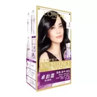 欧莱雅卓韵霜双膏染发霜自然持久固色染发剂温和养护黑色染发膏 1自然黑色