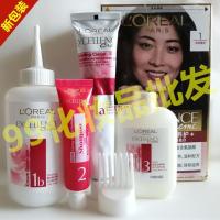 欧莱雅染发剂卓韵霜盖白发自己在家染5.62魅惑紫棕色多色选择时尚 1#自然黑色