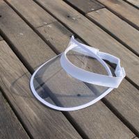 夏天透明PVC空顶帽女时尚无顶鸭舌帽ins韩版潮防晒遮阳帽太阳帽子 透明款 可调节