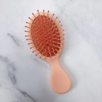 椭圆迷你儿童气囊梳长发气垫按摩梳少女可爱美发梳子送发圈皮筋 橙色梳子