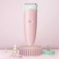 gb好孩子婴儿理发器防水低噪充电新生幼儿胎头理发器宝宝电推剪头 粉色简约款(防水快充)