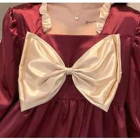 睡衣女春秋季公主风长袖冰丝绸甜美可爱宫廷风蝴蝶结休闲家居服套 杏色蝴蝶结[专柜品质] 2XL 130-145斤