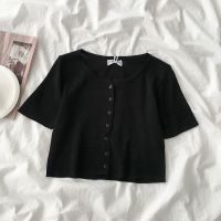 单件/大码女装200斤胖妹妹夏季新款时尚套装上衣格子半身裙两件套 单件黑色上衣 XL 建议(120-140斤)