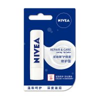 妮维雅润唇膏女学生款滋润保湿补水防干裂皮淡化唇纹无色护唇 修护型-淡化唇纹4.8g+护手霜
