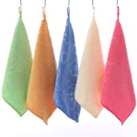 10条装超强吸水方巾不沾油小毛巾刷碗加大加厚厨房专用清洁洗碗布 [10条装压花]3-4种颜色混搭