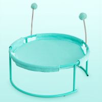 猫窝猫摇篮椅深度睡眠冬季保暖猫吊床躺椅床猫床四季使用猫咪用品 毛毛虫躺椅---青色春夏款