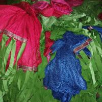 冰丝吊床户外旅游用品,厂家批发,零售,单人加宽双人吊床网状吊床 蓝色冰丝铁环吊床 190*130