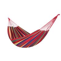 DCQH吊床户外野营秋千室内双人加厚帆布吊床蚊帐学生宿舍儿童吊椅 彩虹条 单人200x80(小)