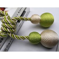 窗帘绑带装饰捆窗帘绑带一对窗帘挂球绑带绑球绑绳绑带 手工diy 彩绿一对送墙钩一对