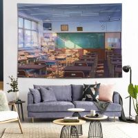 日式风景街道ins风背景布宿舍床头装饰挂布挂毯墙布都市日落黄昏 都市风景-27 100*70CM[送安装包]