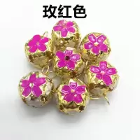 彩色小铃铛配件饰品铃铛挂件吊坠手工宠物装饰材料彩色镂空小铃铛 玫红 12MM[10颗]