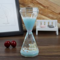 创意大号钻石漂浮滴液体油漏果冻梦幻沙漏水滴计时器摆件生日礼物 sy112蓝色