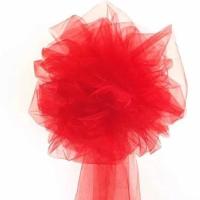 结婚婚房装饰花球场地布置装饰球花结婚庆典布置楼梯扶手纱球花球 纱球直径28厘米红色2个