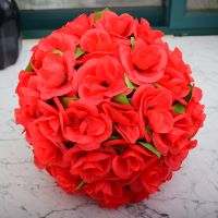 国庆中秋节店庆活动装饰珠宝商场店铺开业天花板创意花球挂件吊饰 红色 30厘米