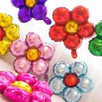 六一幼儿园装饰五瓣花铝膜气球派对婚礼布置活动背景墙婚房用品 混色(五瓣花) 3个(五瓣花)