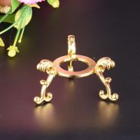 高档金属支架水晶球托水晶球底座金属球支架金属球托镀金属球底座 金色小号一只