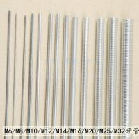1米长空心牙管全牙丝杆灯饰连接管预埋穿线牙管吊灯配件实心 M6*1.0牙*1米实心