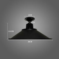 led工业风吊灯办公室工厂工矿灯罩舞蹈房咖啡厅理发店餐厅吊灯罩 直径30cm吸顶款特价(不送灯泡)