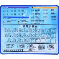 五笔练字神器 五笔字根表+办公软件快捷键鼠标垫新手速成电脑桌垫 蓝色五笔+办公快捷组合 30*25CM