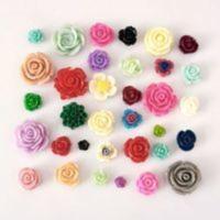 半斤 大小号彩色平底无孔树脂花朵diy手工制作发夹服饰品材料配件 半斤 大小号彩色平底无孔树脂花朵diy手工制作发夹服饰