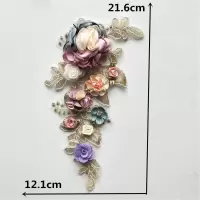 高品质DIY手工制作精美立体花朵辅料装饰帽子手提包辅料配件 单个右