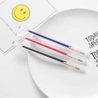 东米DM-1055极简中性笔05mm学生三角笔杆黑色水笔 无印简约风格 黑色5支