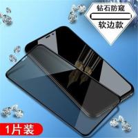 苹果11/11proMAX/软边防窥膜/XR/Xsmax边防爆全屏钢化膜隐私保护 全屏软边框防窥膜 1张 苹果12 6.