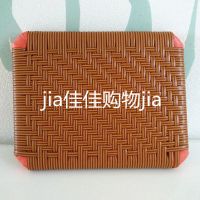 夏凉服装厂椅垫散热透气舒适便携式手工制作黄胶仿藤工厂坐垫 深棕色 不加垫套