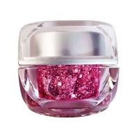 美甲超闪大亮片12色彩胶指甲油胶持久可卸香槟金亮片渐变甲油凝胶 01玫红色 单拍