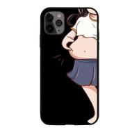 胖女孩胖男孩情侣款手机壳苹果华为荣耀vivo小米OPPO三星魅族搞怪 胖女孩黑色软壳 留言客服型号(各品牌型号均有)