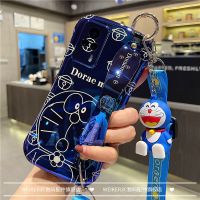 叮当猫vivo s7手机壳s9全包软壳s7e小蛮腰Y73S腕带斜挎硅胶保护套 蓝底惊讶叮当猫(单壳) x70Pro+