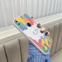 vivox21i手机壳女新款防摔后指纹男款全包边液态硅胶直边磨砂可爱 侧边液态-古董白-微笑冰淇淋 x21i[单壳]