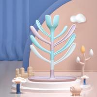 奶瓶架晾干架特价防倾倒婴儿宝宝奶瓶花型干燥沥水架 缤纷彩 [花型奶瓶架]