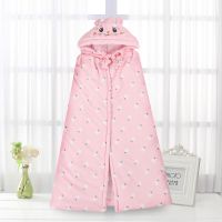婴儿披风抱被可脱胆宝宝防风斗篷幼儿秋冬季款加厚外套外出男女 6207粉色不可脱胆