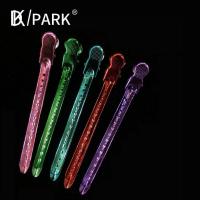 新款美发鸭嘴夹彩色夹子不锈钢理发店剪发夹鳄鱼夹专用造型彩钢夹 a1964体验装6支 颜色随机