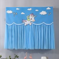 防直吹月子挂机空调罩格力美的海尔开机不取空调挡风帘遮风防尘罩 独角兽 长度83-89cm内全品牌通用