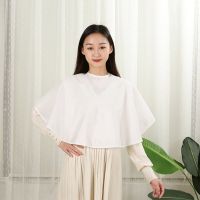 影楼照相化妆美妆彩妆造型专用披肩围布拔牙镶牙专用多功能披肩 白色魔术贴披肩