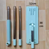 [38*12cm]刮刮乐桶配件单独杆子拖把头平板免手洗替换杆子家用 38*12厘米加粗杆绿色 拖把杆+底板[共配1个布]