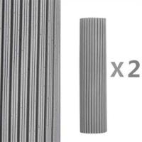 好太太6个装对折式胶棉拖把头海绵拖把头替换装吸水墩布头胶棉头 [2灰色个装]高密度普通款 对折