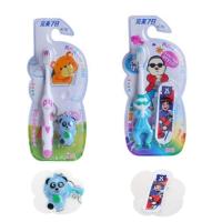 [4款儿童牙刷][4款不同玩具]儿童软毛牙刷小孩宝宝3-12岁 鸟叔1套+萌熊1套