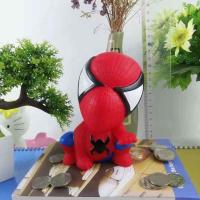 卡通搪胶存钱罐儿童可存可取储钱罐成人蜘蛛侠送礼物首选 小蜘蛛侠高15*11 可存可取