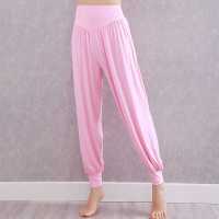 哈伦裤女士秋冬形体练功裤健美操瑜伽健身裤肚皮舞表演裤艺校学生 白色灯笼裤 S[建议96斤以内]