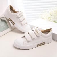 魔术贴帆布鞋女2021新款春秋韩版布鞋学生百搭小白鞋子ins学院风 白金 35