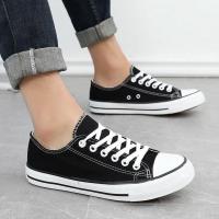 一脚蹬懒人鞋男士韩版休闲百搭潮鞋透气套脚帆布鞋男春季彩色男鞋 低帮黑色 39 (比运动鞋小一码)