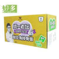 统一 来一桶酸豆角排骨面方便面115g*12桶(整箱装)