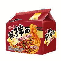 统一五连包方便面卤香牛肉味112g*6袋