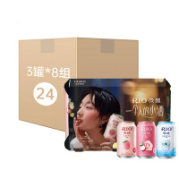 锐澳新微醺鸡尾酒三联罐330ml*24罐混合味(白桃+乳酸菌+玫瑰荔枝)