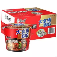 康师傅大食桶BIG红烧牛肉面143g/145g红烧牛肉味*12桶(新老包装随机发货)