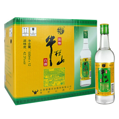 牛栏山金标陈酿42.3%度500ml 12瓶/箱