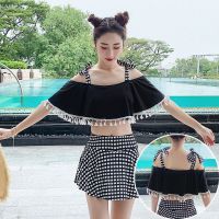 夏季时尚女士分体泳衣ins美背性感韩版遮肚显瘦女生防走光裙裤